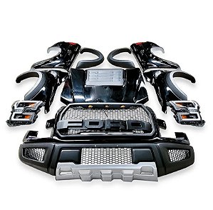 BODY KIT TRANSFORAMAÇÃO RANGER PARA F150 RAPTOR 2013 2014 2015 2016 2017 2018 2019 2020 2021 2022