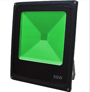 REFLETOR HOLOFOTE SUPER LED 50W VERDE IP66 BIVOLT TGD-50W-G
