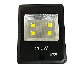 REFLETOR COB LED 200W BRANCO QUENTE 3000-3500K