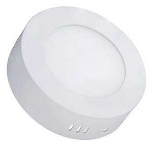 LUMINARIA PAINEL DE LED PLAFON REDONDO SOBREPOR 6W 6000-6500K