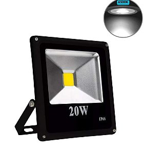 REFLETOR HOLOFOTE COB LED 20W BRANCO FRIO 6000-6500K