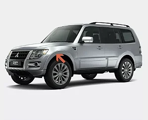 MOLDURA ALARGADOR FLARE PARALAMA DIANTEIRO PAJERO FULL 2008 2009 2010 2011 2012 2013 2014 2015 2016 2017 2018 2019