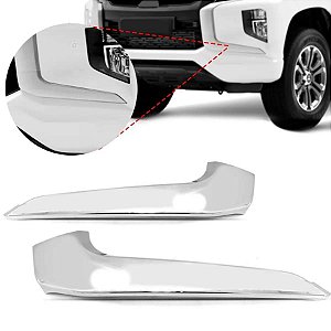 FRISO / MOLDURA INFERIOR CROMADA PARACHOQUE DIANTEIRO L200 TRITON SPORT 2020 2021 2022 2023