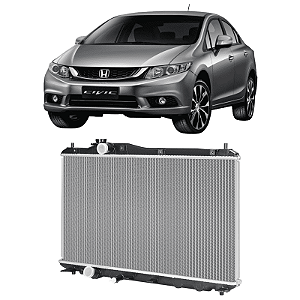 RADIADOR AGUA HIPER COOLER 19010-RSH-G01 CIVIC 1.8 2012 2013 2014 2015 2016