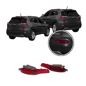 LANTERNA TRASEIRA NEBLINA REFLETOR JEEP CHEROKEE 2014 2015 2016