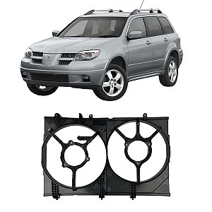 SUPORTE DEFLETOR VENTOINHA RADIADOR MITSUBISHI AIRTREK ASX LANCER OUTLANDER 2001 2002 2003 2004 2005 2006 2007 2008 2009