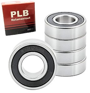 KIT 05 ROLAMENTOS ESFERAS 6305-2RS DDU VEDAÇÃO AÇO E BORRACHA MEDIDA 25x62x17