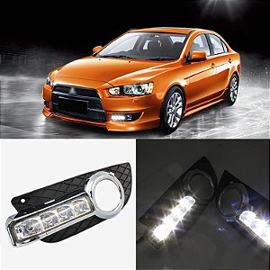 MOLDURA NEBLINA LUZ DIURNA (DRL) MITSUBISHI LANCER CVT MT HL HLE 2010 até 2019