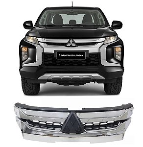 GRADE SUPERIOR CROMADA PARACHOQUE L200 TRITON SPORT 2020 2021 2022 2023 2024 2025