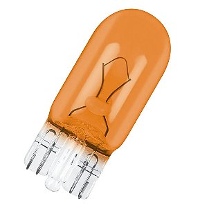 LAMPADA HALOGENA AMBAR LARANJA T10 5W 12V PINGO