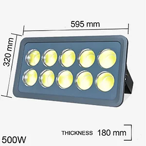 REFLETOR HOLOFOTE LED 500W 6000-6500K BRANCO FRIO IP66 BIVOLT