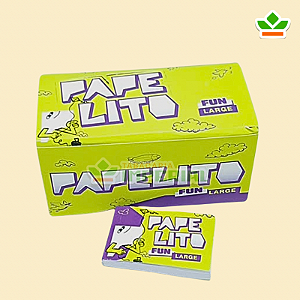 PITEIRA PAPELITO FUN LARGE | Caixa c/ 24 livretos X 50 piteiras