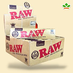 CAIXA SEDA RAW CLASSIC KING SIZE SLIM -  Caixa c/ 50 livretos de 32 sedas