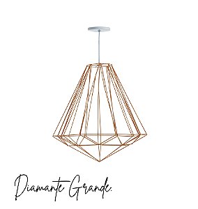 Lustre Pendente Aramado Diamante Grande