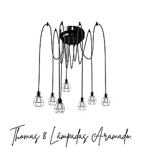Lustre Para 8 Aramado Lâmpadas Pendente - Thomas Edison