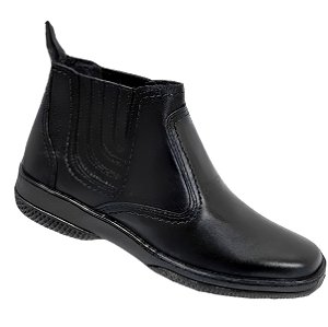 Bota Botina Masculina Casual Cor Preto Couro Legitimo Original Solado Borracha Costurado Botinha Country Resistente Resistente Forte Referencia 2520 Marca Campolina