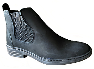 Bota Chelsea Masculina Casual Cor Preto Preta Botina Couro Nobuck Legitimo Original Solado PU Super Leve Costurado Botinha Country Resistente Forte Referencia 3461 Marca Campolina