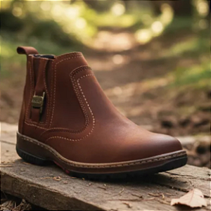 Bota Social Casual Country Botina Masculina Couro Legitimo Solado Costurado Marca Campolina 1020