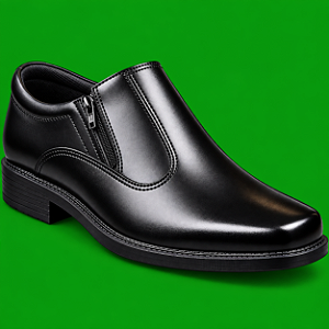 Sapato Social Masculino Couro Legítimo Preto Com Zíper Solado Borracha Costurado Meia Bota Marca Campolina 5035