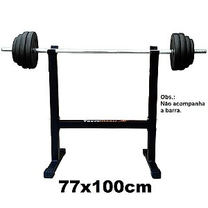 Cavalete Suporte Para Barra Fixa Supino Academia 77x100 Reforçado Taurofitness