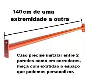 Barra Fixa 1,40 M X 31 Mm Sem Laterais (SÓ A BARRA) Taurofitness