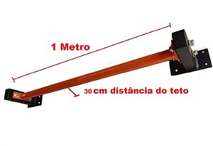 Barra Fixa Profissional De Teto 1 M X 30 Cm Calistenia Taurofitness