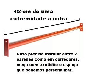 Barra Fixa 1,60 M X 31 mm (SÓ A BARRA) Corredor, rack Calistenia Taurofitness