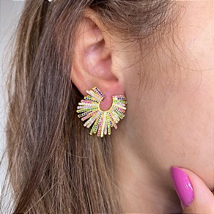 Brinco banhado a ouro 18k