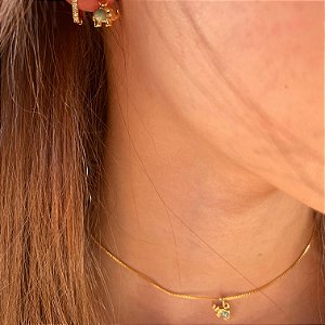 Gargantilha veneziana com brincos elefantinho