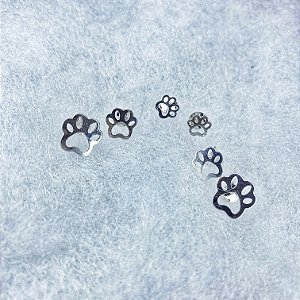 Brinco trio de patinha prata 1000