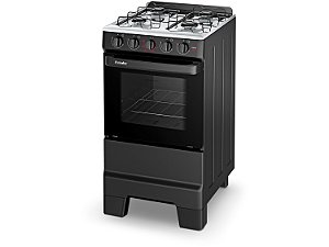 Fogão 4 Bocas Esmaltec Preto Ideal Pop 4120