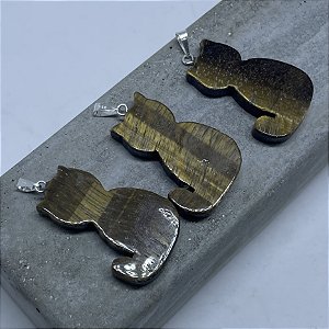 PINGENTE GATO OLHO DE TIGRE-CORAGEM