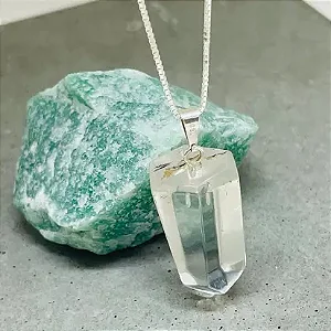 PINGENTE LIMPEZA ENERGÉTICA QUARTZO CRISTAL