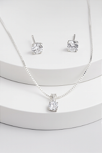 CONJUNTO ZIRC CRAVEJADO PONTO