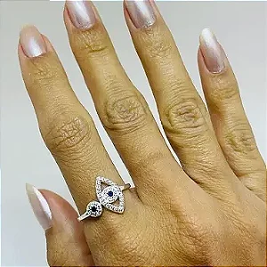 ANEL OLHO GREGO REGULÁVEL CRAVEJADO