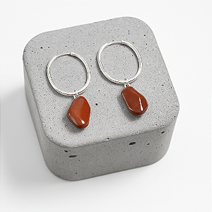 ARGOLA ENERGIA JASPE VERMELHO- VITALIDADE