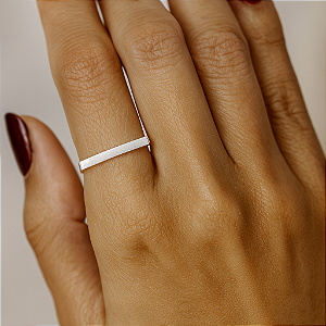 ANEL ALIANÇA QUADRADO