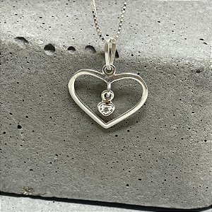 PINGENTE CORAÇÃO GOTA
