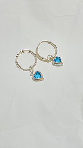 ARGOLA CORAÇÃO AZUL