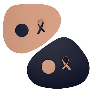 Jogo americano Orgânico Marinho e Bege