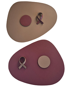 Jogo Americano Orgânico Bordô e Capuccino