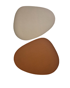 Jogo Americano Orgânico Caramelo com Off-white