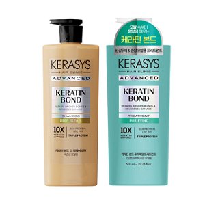 KIT- Kerasys - Keratin Bond Duo Deep Repair Shampoo 600ml + Tratamento Purifying 600ML