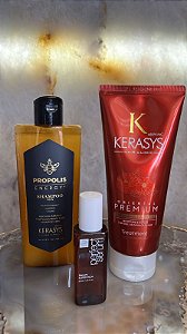 Kit Kerasys - Propolis Energy Shampoo 180ml + Oriental Premium Máscara 200ml + Super Rich Serum 30ml