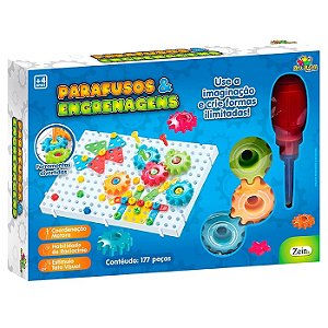 Bancada Interativa com 177 Peças - Parafusos & Engrenagens
