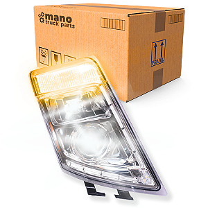 Farol Principal Lado Direito Volvo FH/FM Clássico 2010 a 2014 Com Led (Importado)