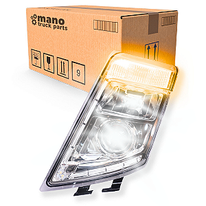 * Farol Principal Lado Esquerdo Volvo Fh Clássico 2010 a 2014 Com Led (Importado)