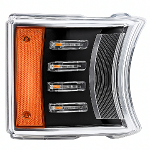 * Lanterna Do Pisca Scania P/G/R Séries 5/6 V8 LED Máscara Negra (GAUER)