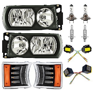 Kit Iluminação Completo Máscara Negra Scania S4/S5/S6 P/G/R (NINO-GAUER)