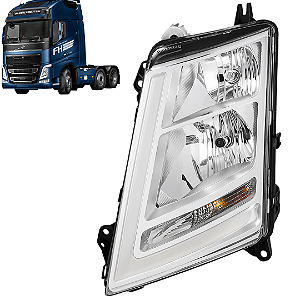 Farol Principal Volvo Fh 4 Ld Lado Direito Alta Qualidade 2016 2017 2018 2019 2020 2021